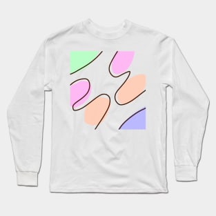 Colorful watercolor abstract texture art Long Sleeve T-Shirt